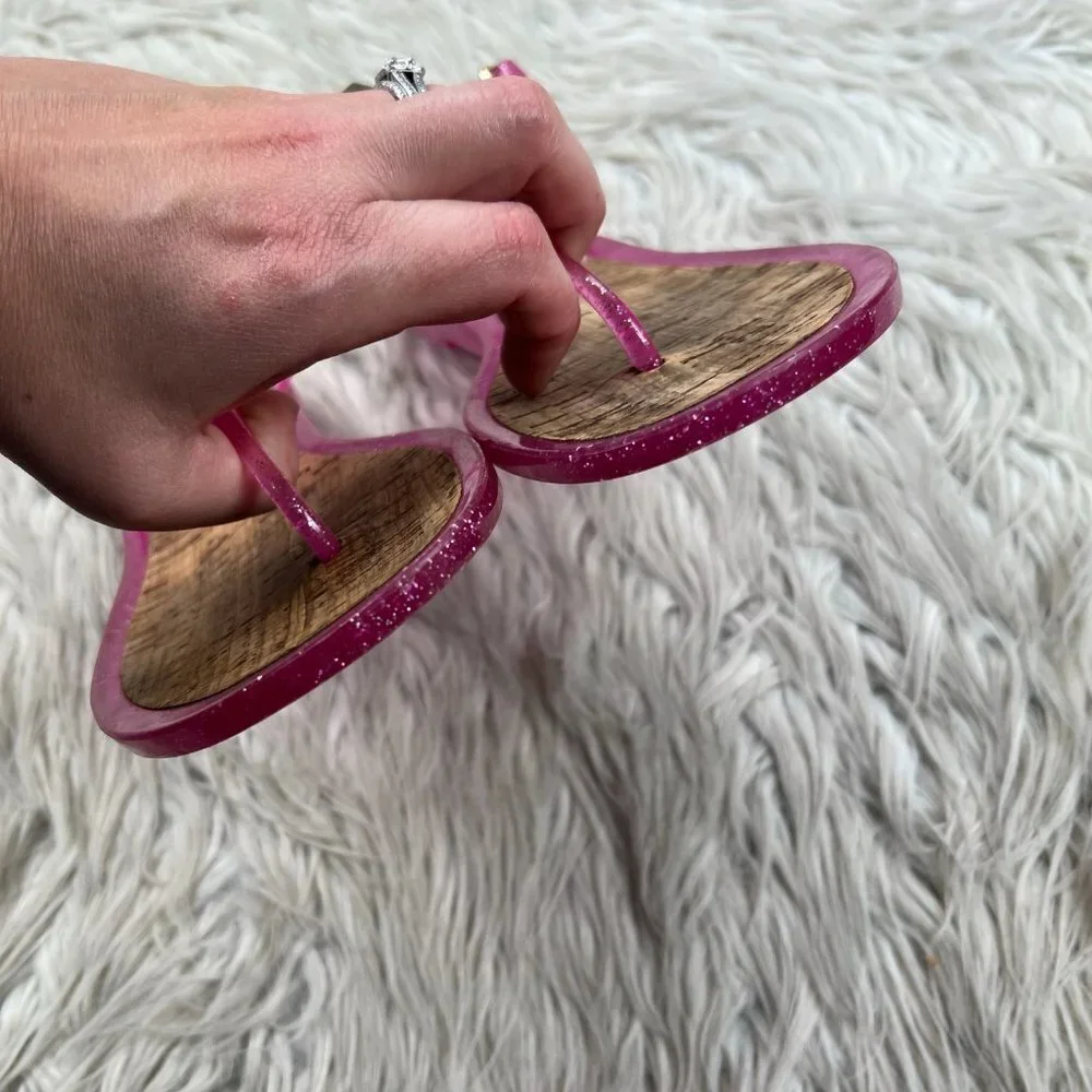 Kate Spade New York Glitter Thong Slingback Jelly Sandals‎